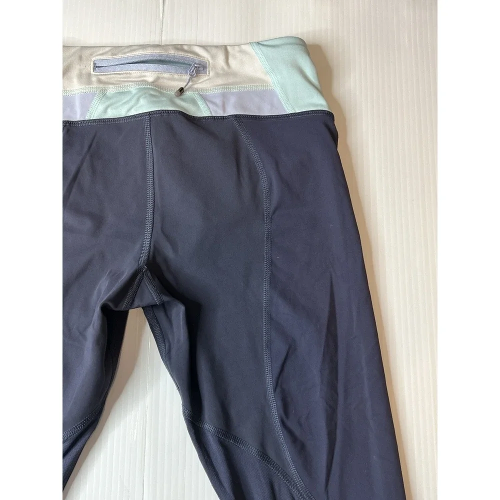 Lululemon Run: Inspire Crop II Leggings Cadet Blue Size 6